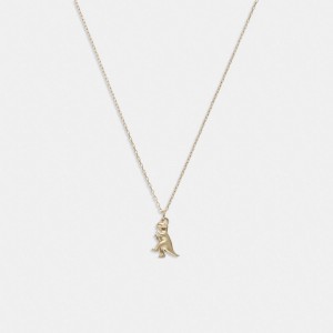 Coach 14 K Rexy Pendant Ketting Dames Goud | NL_CH71258