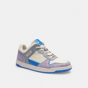 Coach C201 In Signature Canvas Chalk Sneakers Heren Paars | NL_CH48676