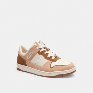 Coach C201 Low Top Chalk Sneakers Dames Roze Wit | NL_CH56485