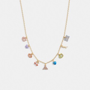 Coach Cherry And Heart Charm Ketting Dames Goud | NL_CH25320