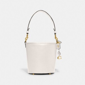 Coach Dakota Bucket 16 Glovetanned Leather Schoudertassen Dames Wit | NL_CH49662