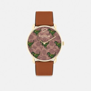 Coach Elliot 36 Mm Horloge Dames Bruin | NL_CH39392