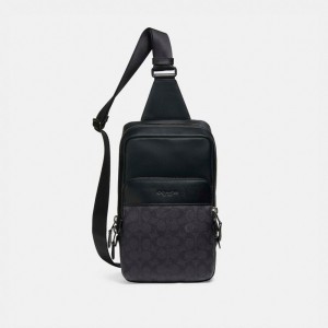 Coach Gotham Pack In Signature Rugzakken Heren Zwart | NL_CH47884