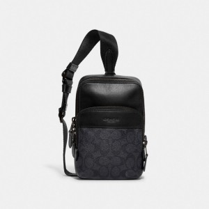 Coach Gotham Sling Pack 13 In Signature Rugzakken Heren Grijs | NL_CH30217