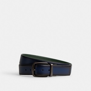 Coach Harness Buckle Cut To Size Reversible Belt 38 Mm Riemen Heren Diepblauw | NL_CH30221