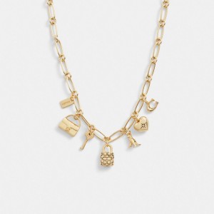 Coach Iconic Charm Chain Ketting Dames Goud | NL_CH31848