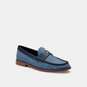 Coach Jolene Indigo Denim Loafers Dames Indigo Blauw | NL_CH13459