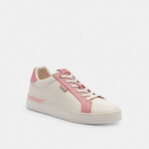 Coach Lowline Low Top Bubblegum Sneakers Dames Wit Roze | NL_CH79105