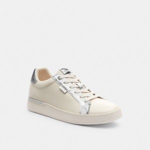 Coach Lowline Low Top Chalk Sneakers Dames Zilver | NL_CH90515