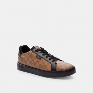 Coach Lowline Low Top In Signature Sneakers Heren Bruin Zwart | NL_CH14606