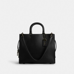 Coach Rogue Glovetanned Leather Handtas Dames Zwart | NL_CH31827