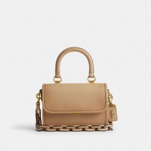 Coach Rogue Top Handle Glovetanned Leather Handtas Dames Beige | NL_CH15753