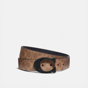 Coach Signature Buckle Cut To Size Reversible Belt 38 Mm Riemen Heren Khaki | NL_CH44284