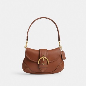 Coach Soho In Regenerative Leather Brass Schoudertassen Dames Bruin | NL_CH36863