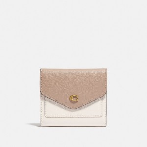 Coach Wyn In Colorblock Crossgrain Leather Kleine Portefeuille Dames Wit | NL_CH15949