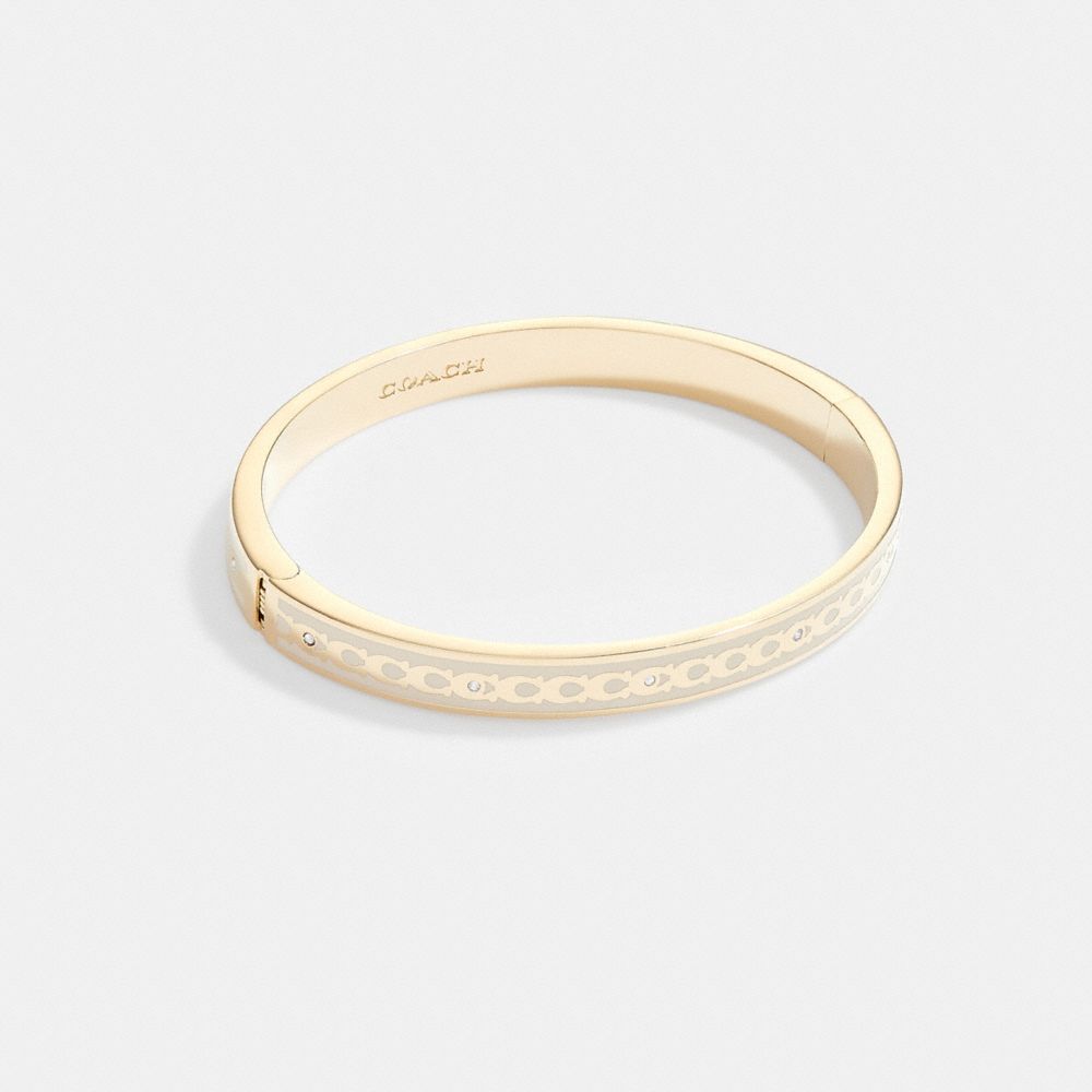 Coach 6 Mm Signature Enamel Bangle Armbanden Dames Goud | NL_CH58568