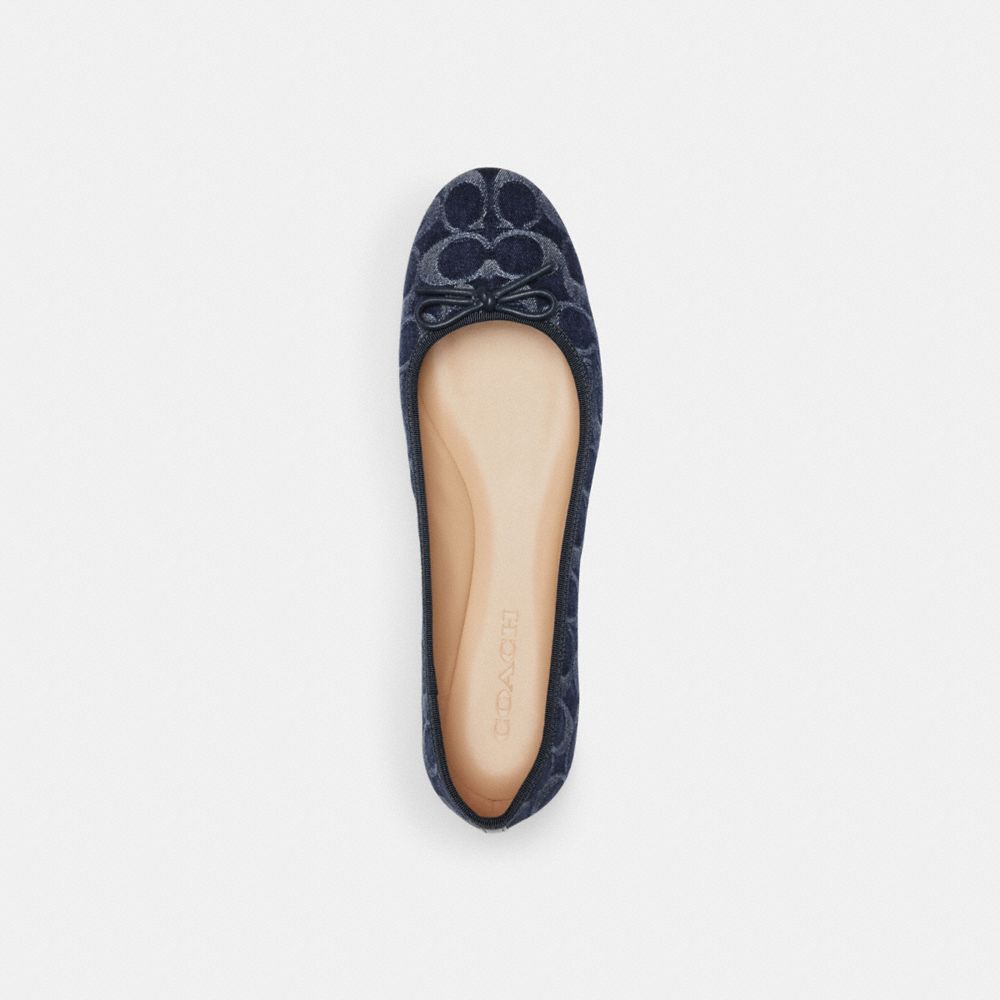 Coach Abigail Flat In Signature Denim Denim Loafers Dames Blauw | NL_CH69002