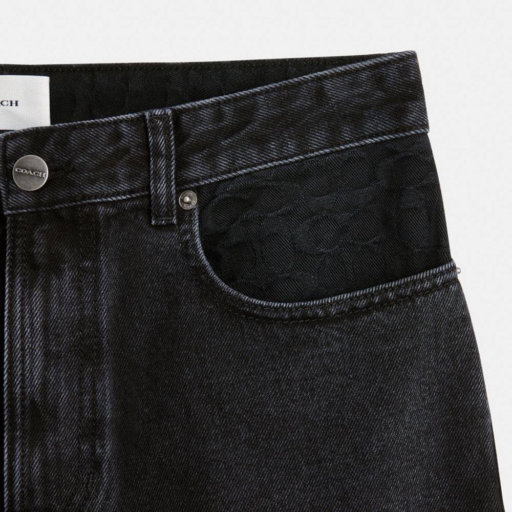 Coach Black Taper In Organic Cotton Jeans Heren Zwart | NL_CH35820