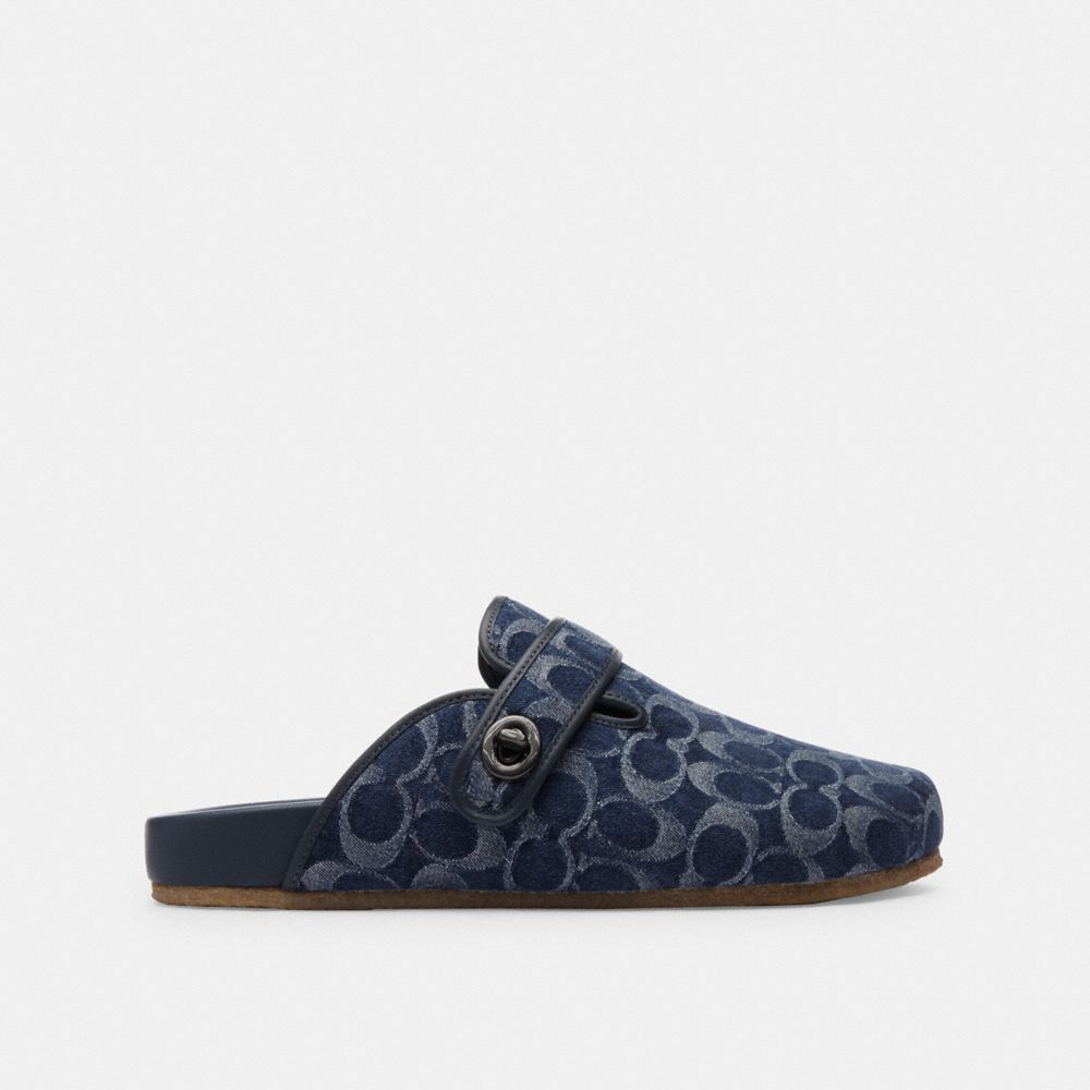 Coach Blake Clog In Signature Denim Denim Sandalen Heren Blauw | NL_CH48266