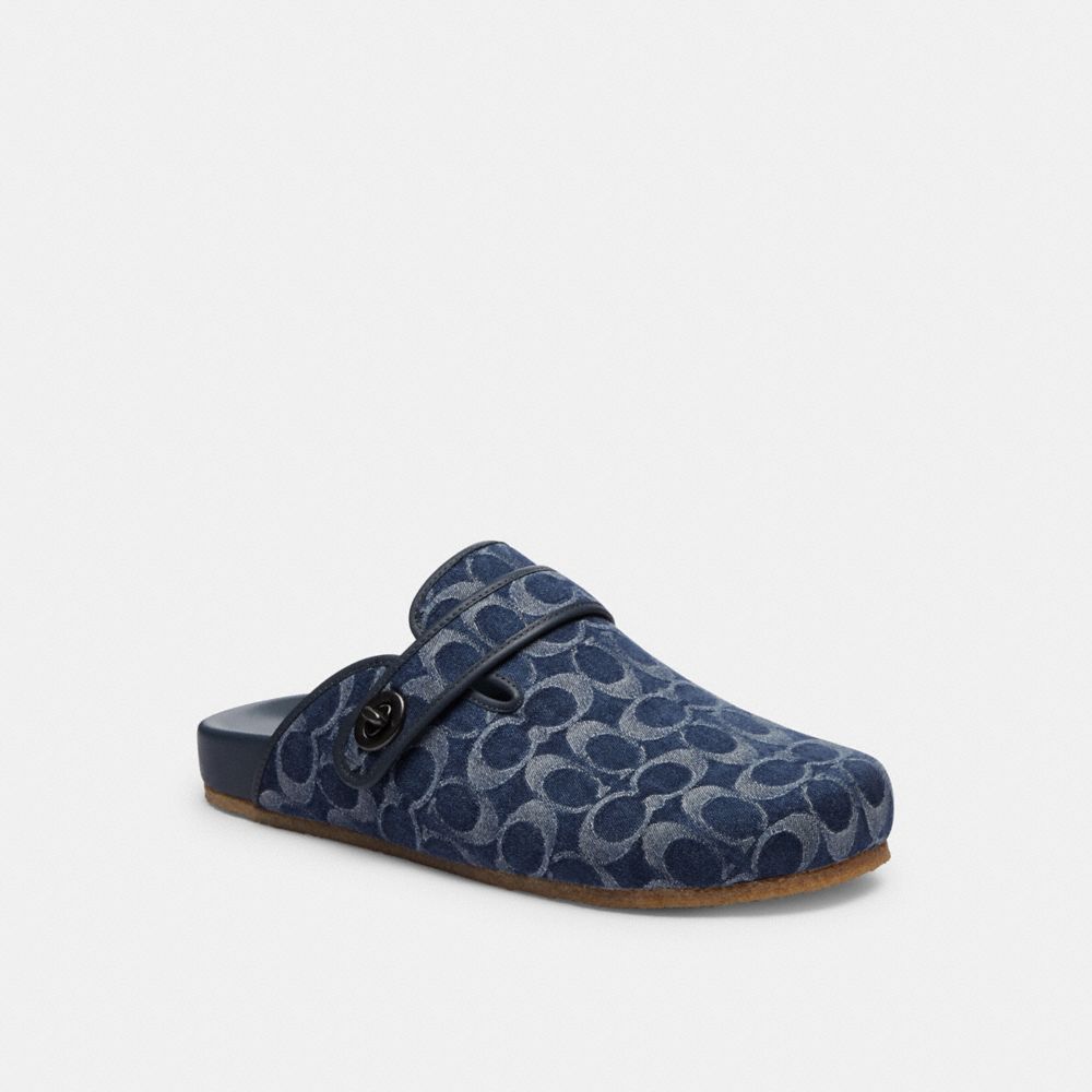 Coach Blake Clog In Signature Denim Denim Sandalen Heren Blauw | NL_CH48266