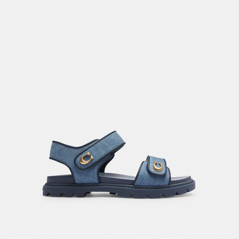 Coach Brynn Indigo Denim Sandalen Dames Indigo Blauw | NL_CH78750