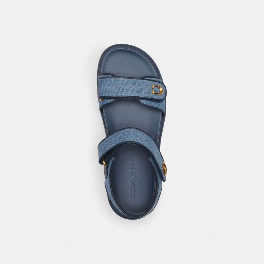 Coach Brynn Indigo Denim Sandalen Dames Indigo Blauw | NL_CH78750