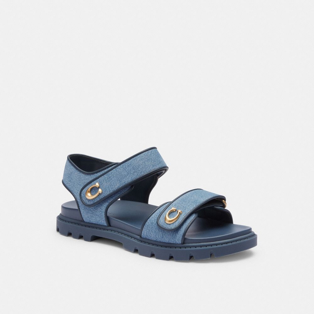 Coach Brynn Indigo Denim Sandalen Dames Indigo Blauw | NL_CH78750