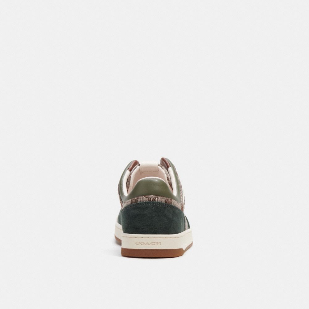 Coach C201 In Mixed Signature Fabric Oak Sneakers Heren Groen | NL_CH46923