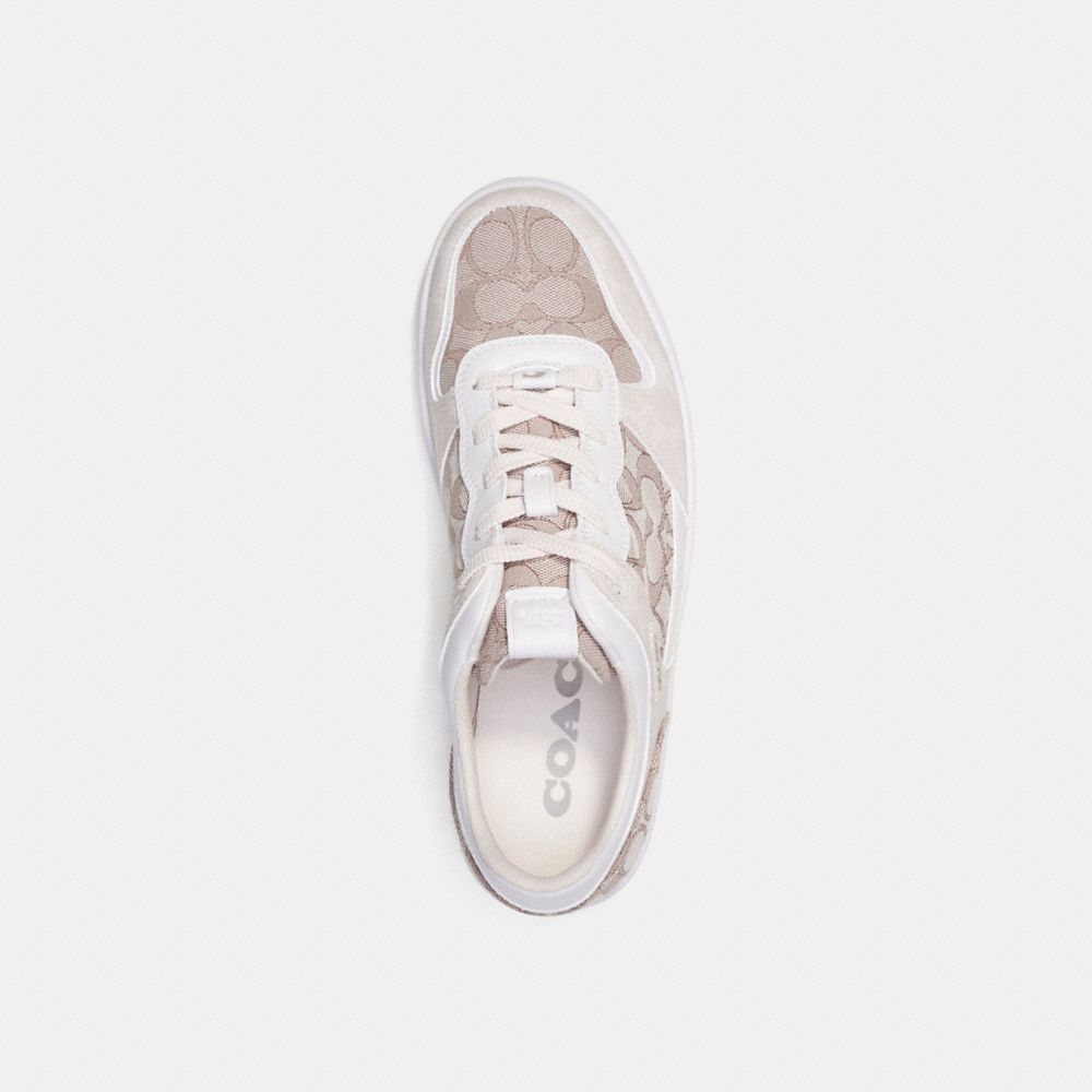 Coach C201 In Signature Jacquard Chalk Sneakers Heren Grijs | NL_CH48151