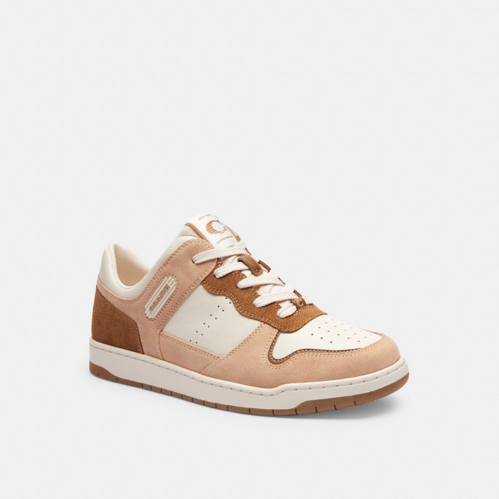 Coach C201 Low Top Chalk Sneakers Dames Roze Wit | NL_CH56485