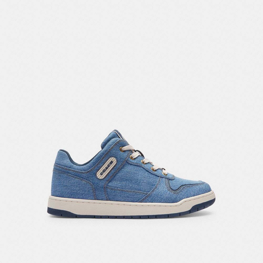 Coach C201 Low Top Indigo Denim Sneakers Dames Indigo Blauw | NL_CH50109