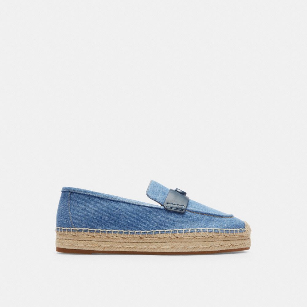 Coach Camilla Indigo Denim Espadrilles Dames Indigo Blauw | NL_CH70811