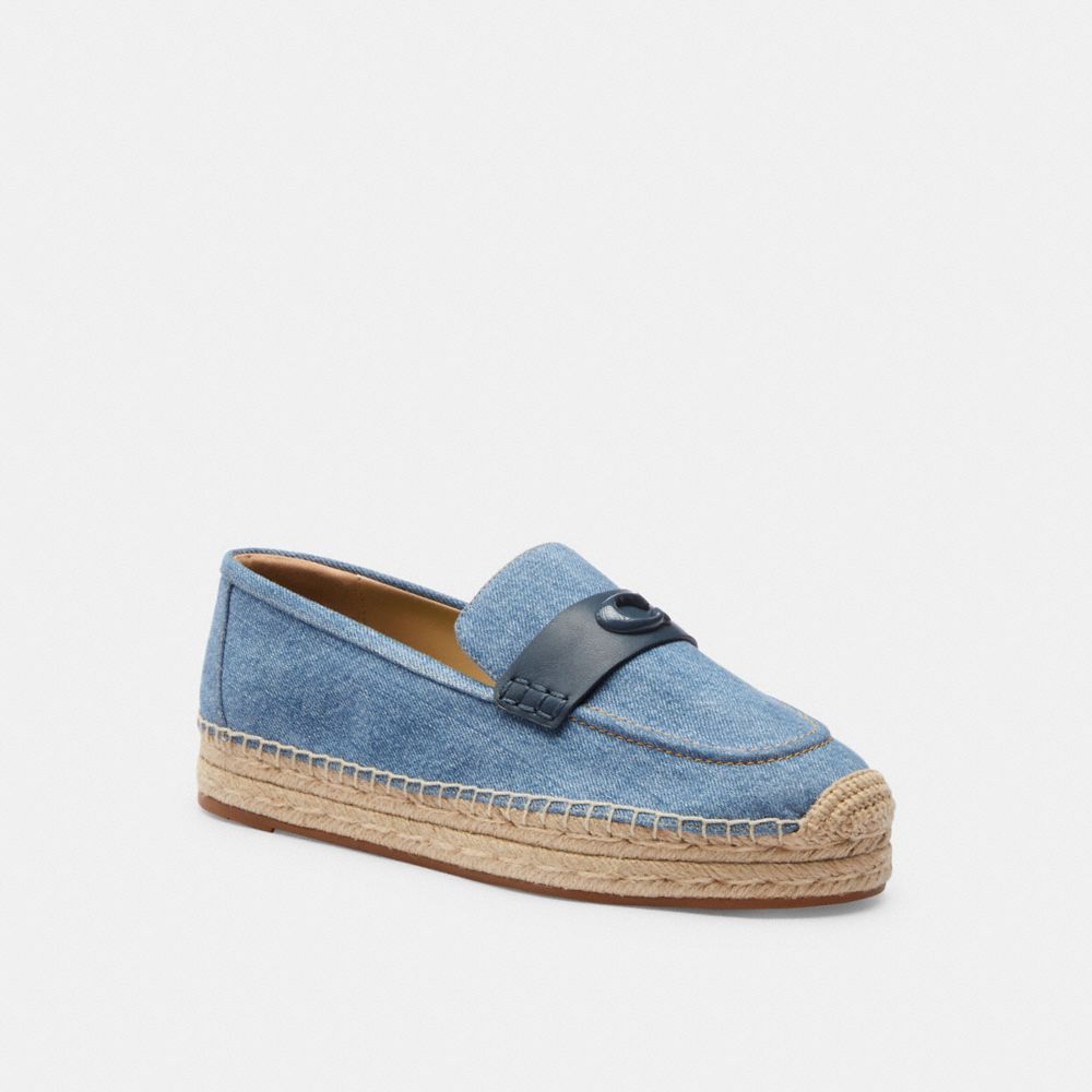 Coach Camilla Indigo Denim Espadrilles Dames Indigo Blauw | NL_CH70811