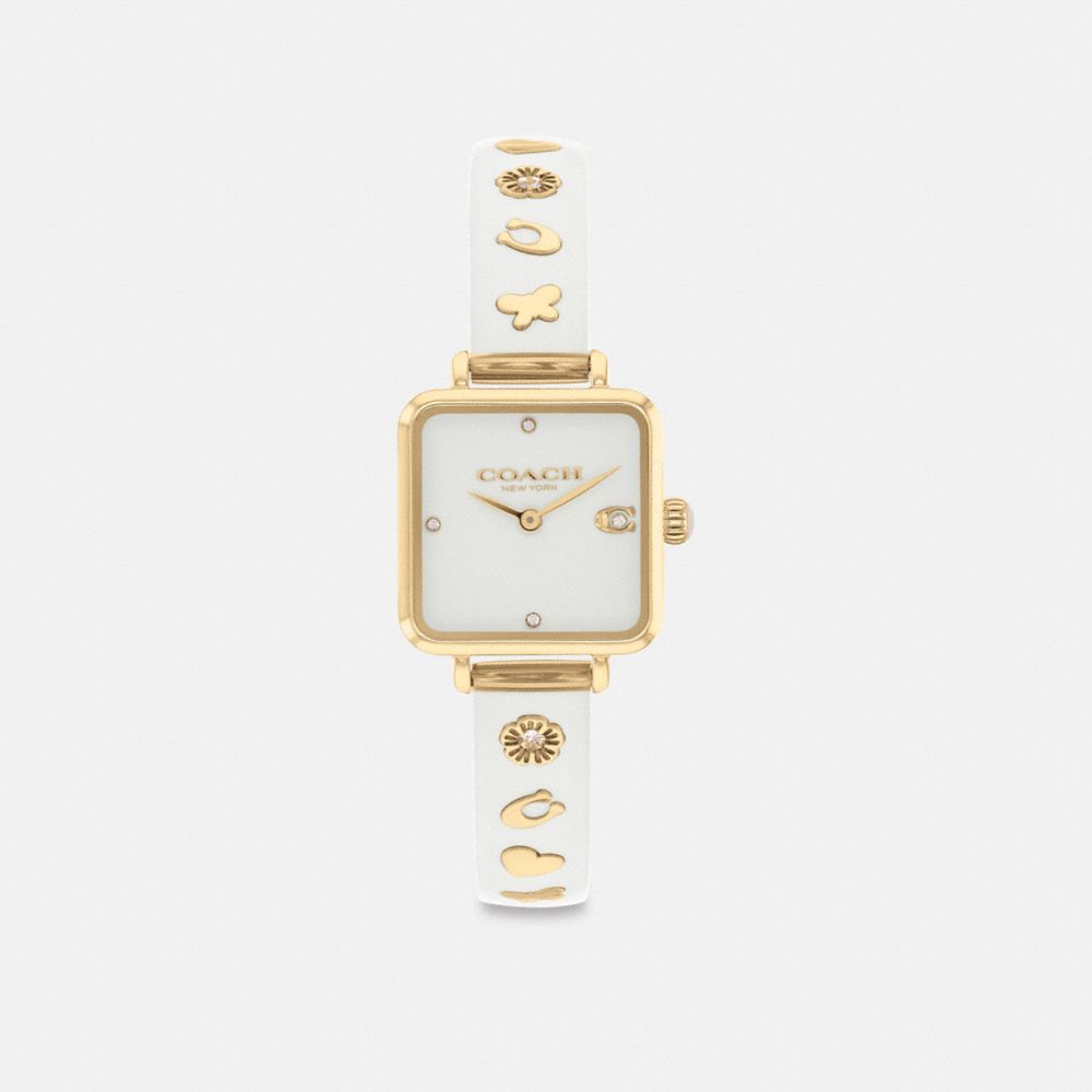 Coach Cass 22 Mm Chalk Horloge Dames Goud | NL_CH12102