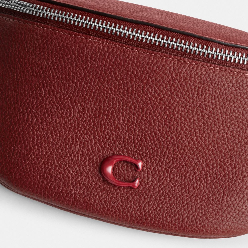 Coach Charter Belt 7 Polished Pebble Leather Heuptas Heren Rood | NL_CH37704