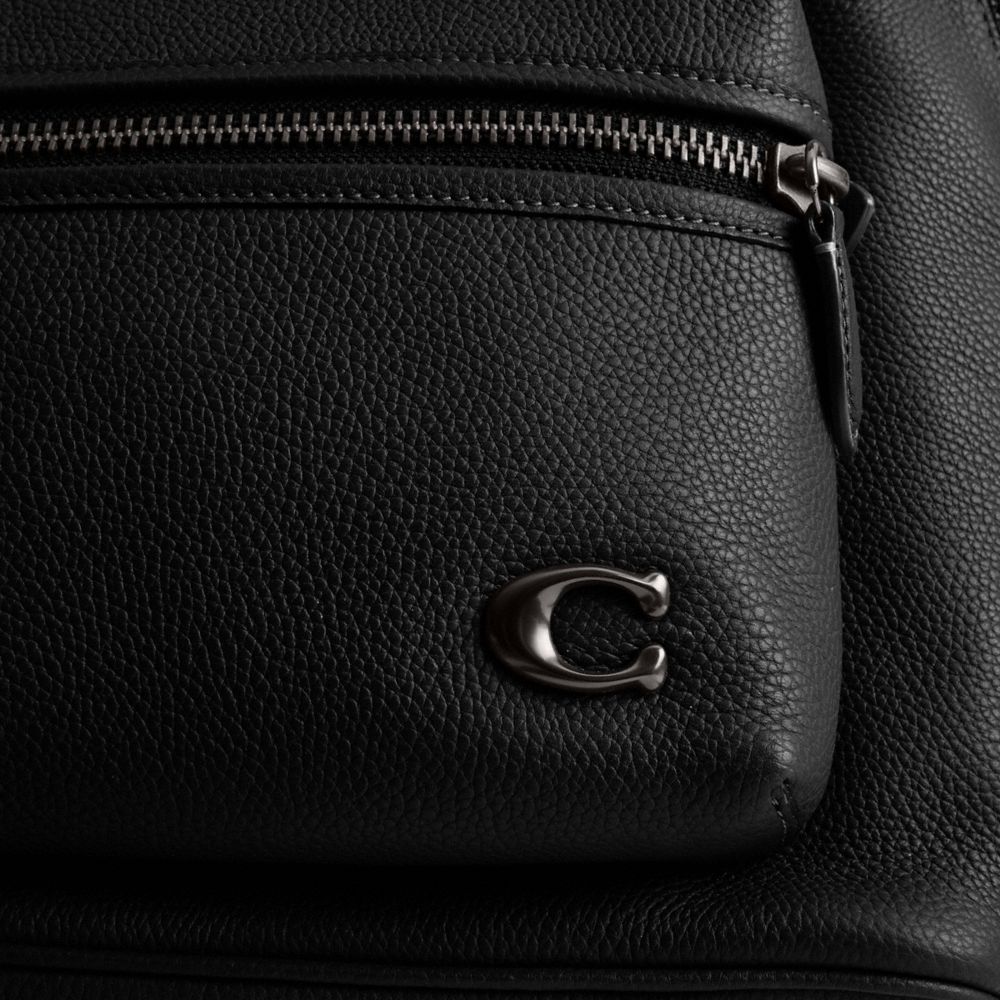 Coach Charter Polished Pebble Leather Rugzakken Heren Zwart | NL_CH34762