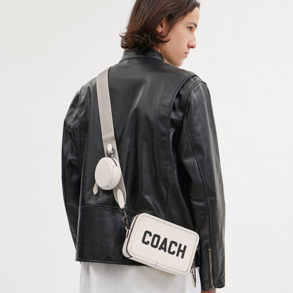 Coach Charter With Graphic Polished Pebble Leather Crossbodytassen Heren Gekleurd | NL_CH78791