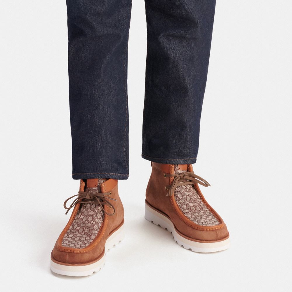 Coach Chukka In Micro Signature Jacquard Laarzen Heren Bruin | NL_CH83422