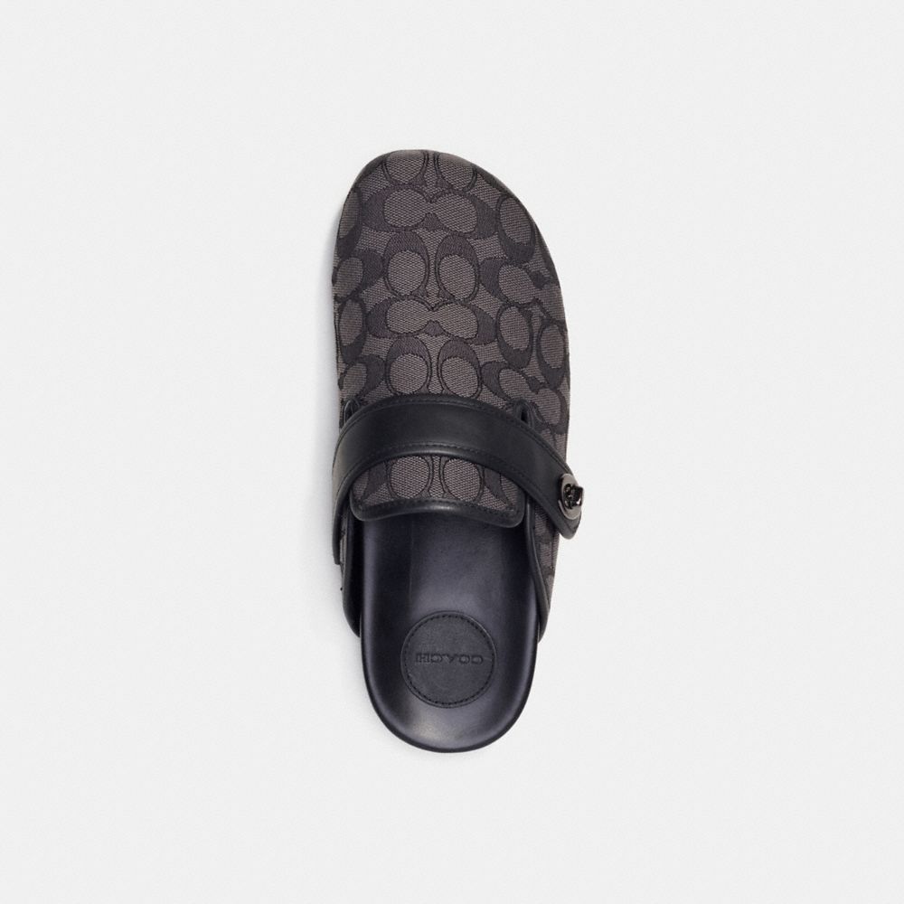 Coach Clog In Signature Jacquard Sandalen Heren Grijs Zwart | NL_CH77040