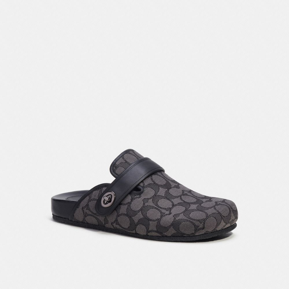 Coach Clog In Signature Jacquard Sandalen Heren Grijs Zwart | NL_CH77040