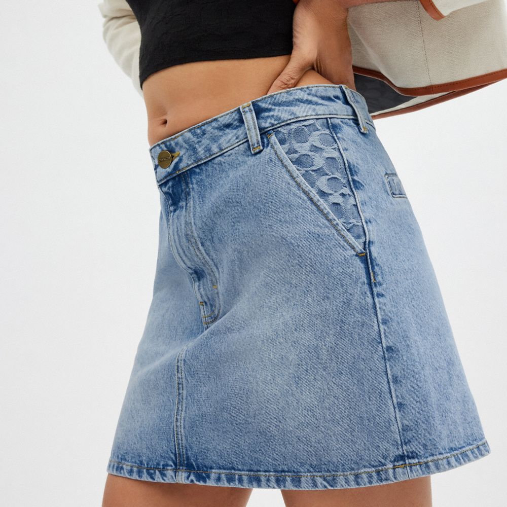 Coach Denim Rok Dames Blauw | NL_CH53969