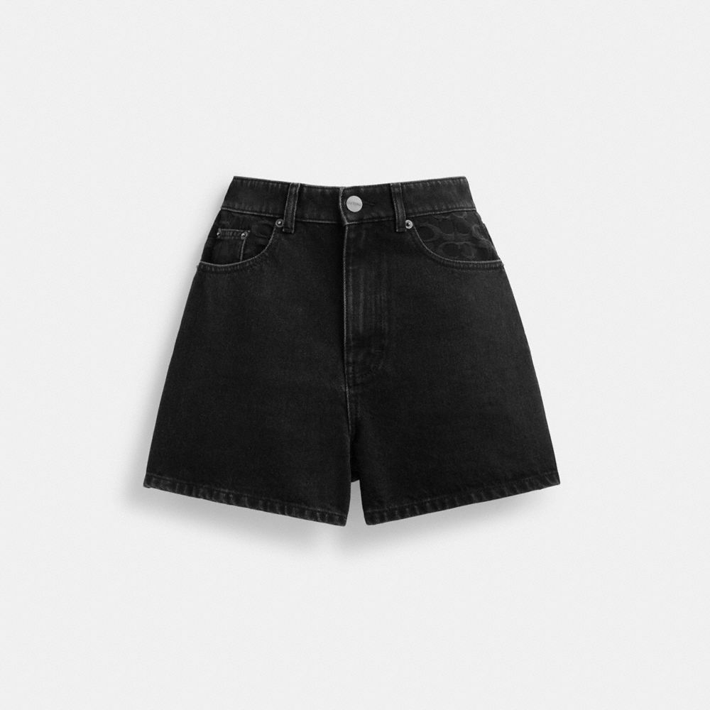 Coach Denim Shorts In Organic Cotton Rok Dames Blauw Zwart | NL_CH80008