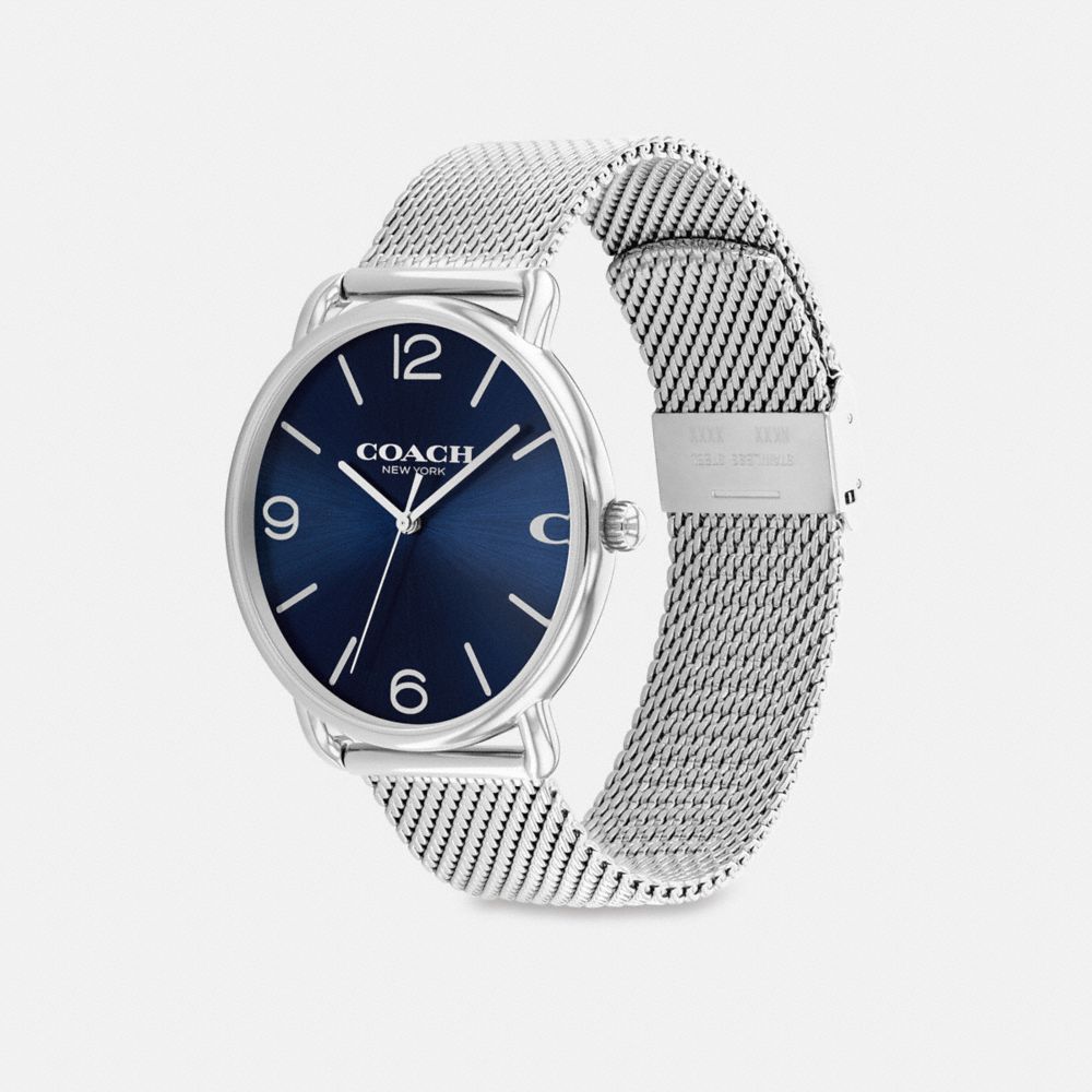 Coach Elliot 41 Mm Stainless Steel Horloge Heren Grijs Blauw | NL_CH59264