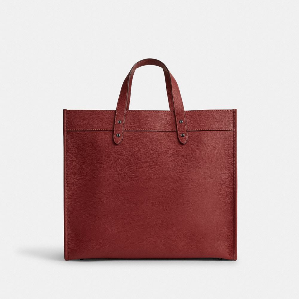 Coach Field 40 With Badge Tote Dames Rood | NL_CH65237