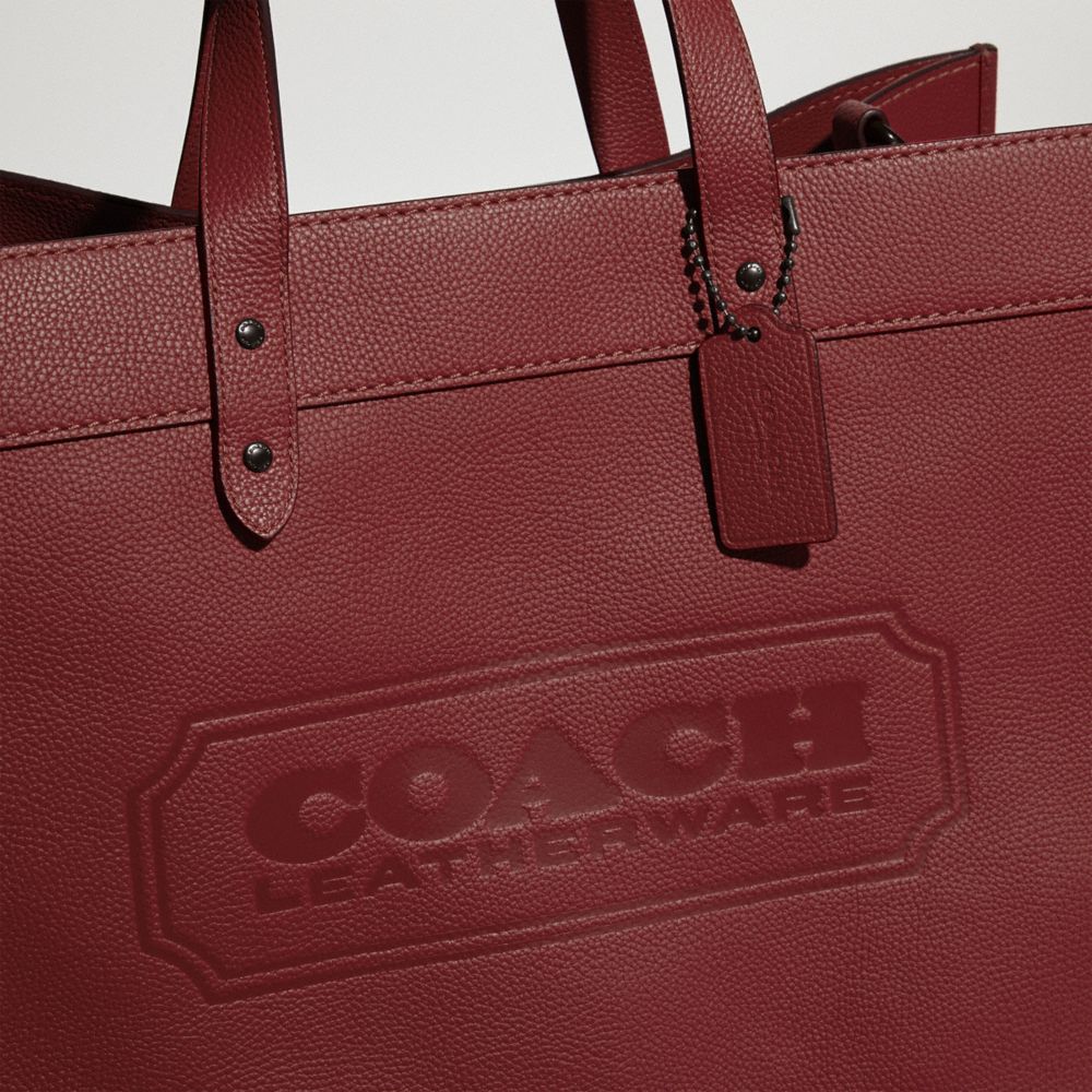 Coach Field 40 With Badge Tote Dames Rood | NL_CH65237