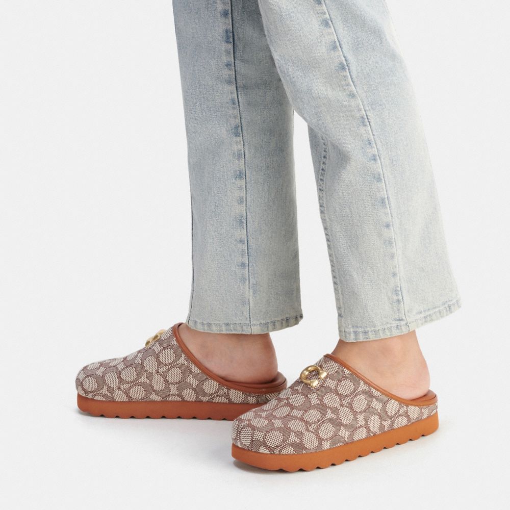 Coach Hadley In Signature Textile Jacquard Cocoa Loafers Dames Roze | NL_CH82954