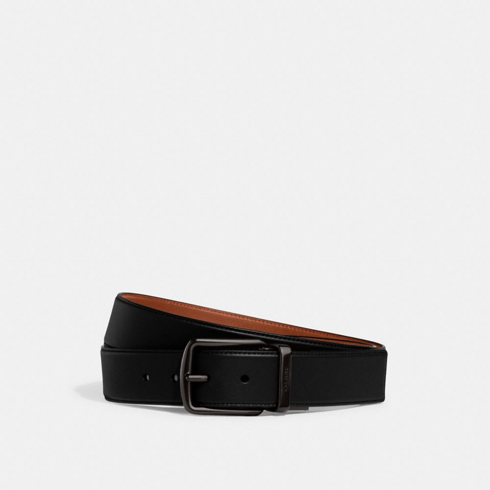 Coach Harness Buckle Cut To Size Reversible Belt 38 Mm Riemen Heren Zwart | NL_CH83085