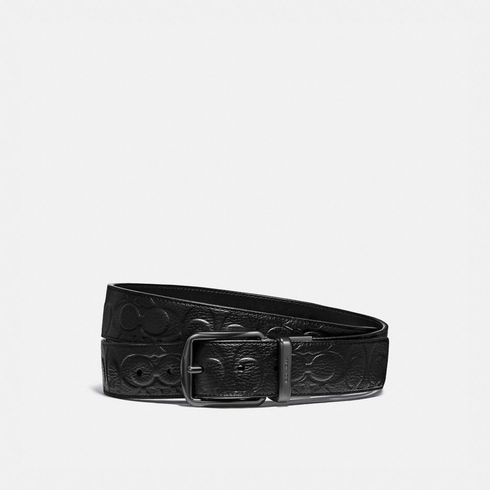 Coach Harness Buckle Cut To Size Reversible Belt 38 Mm Riemen Heren Zwart | NL_CH47368