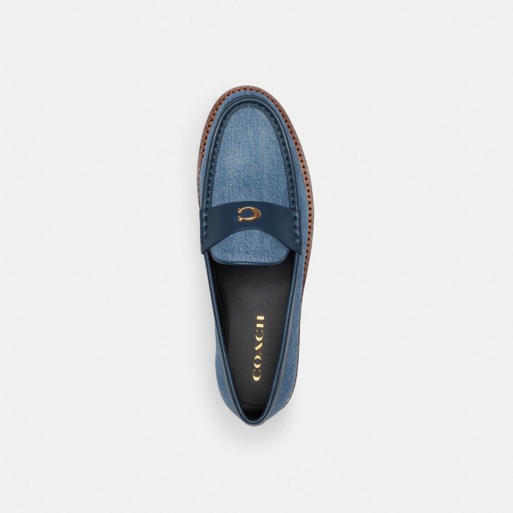 Coach Jolene Indigo Denim Loafers Dames Indigo Blauw | NL_CH13459