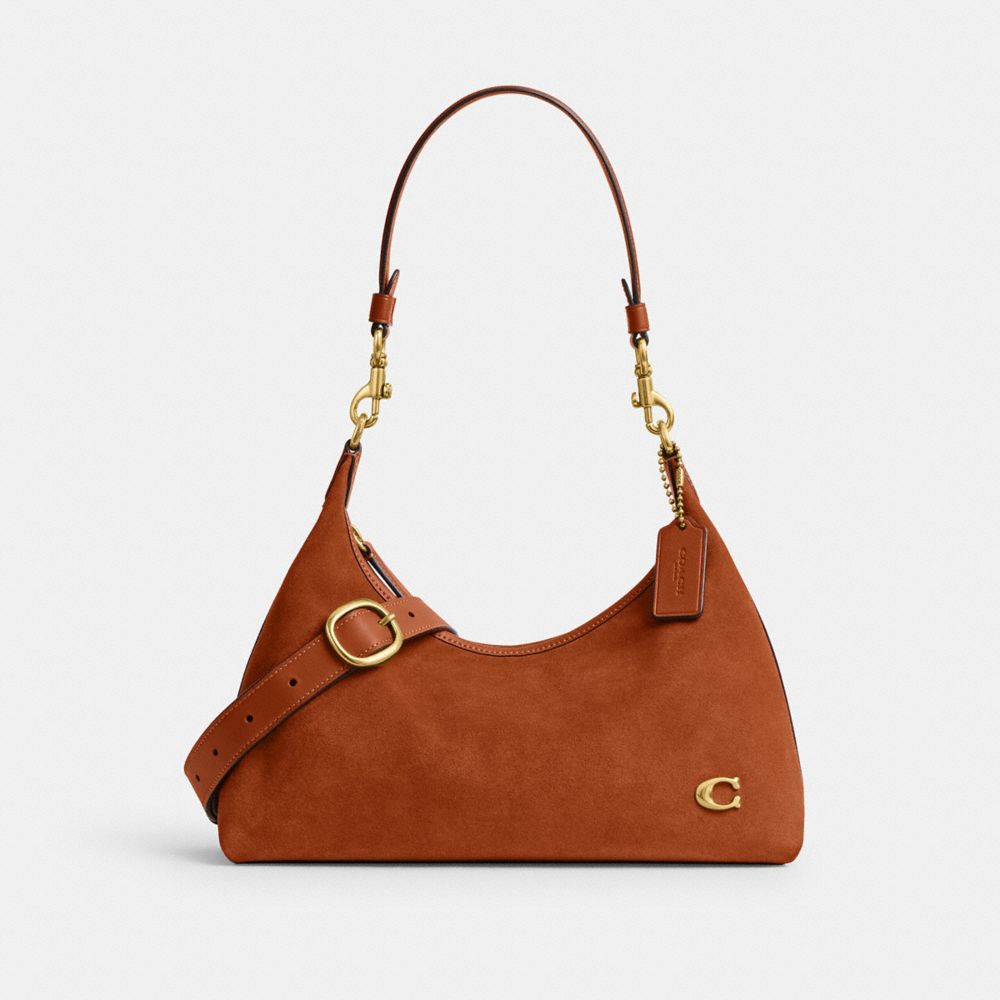 Coach Juliet Brass Schoudertassen Dames Bruin | NL_CH58449